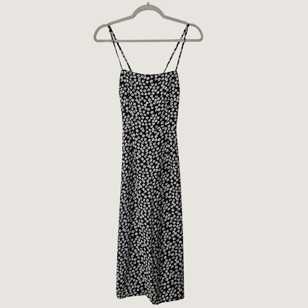 Abercrombie & Fitch Floral Dress Womens Midi Tie back Cottage Garden
